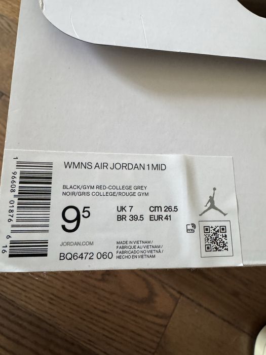 Nike AIR Jordan 1 MID, маратонки, 41 размер