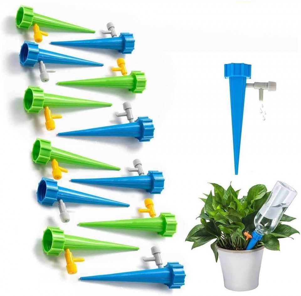 Set picuratoare cu valva irigare plante - udare plante - 12 buc