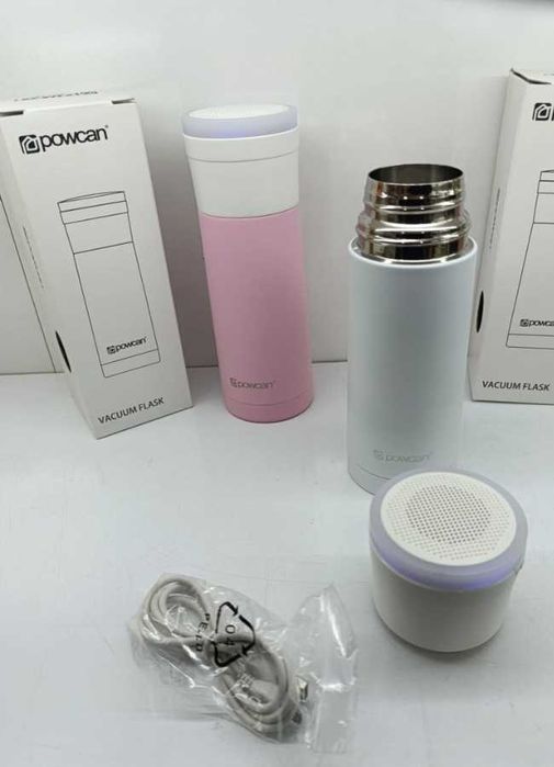 Термос с динамиком Powcan / Yangi kolonkali termos pos1