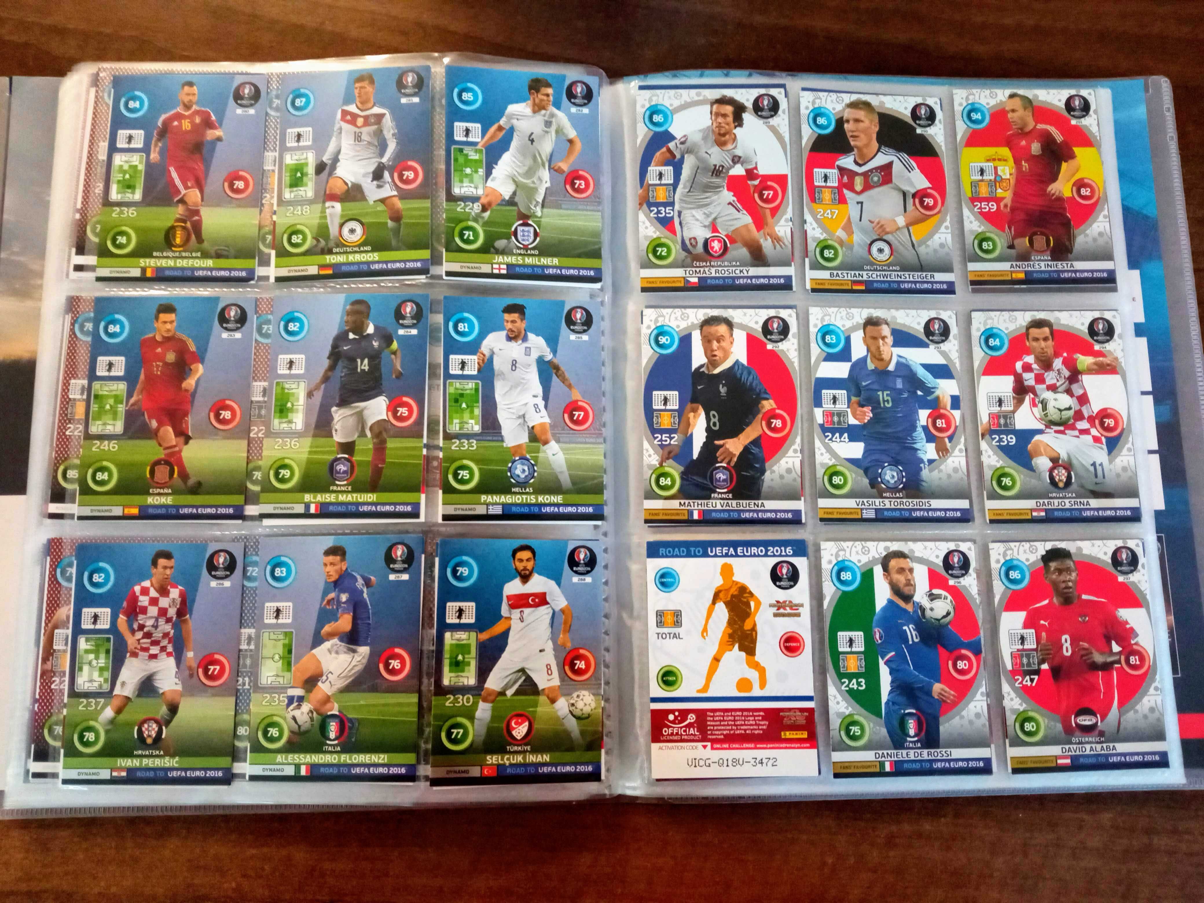 Set cartonase Road to UEFA EURO 2016. Adrenalyn XL (Panini)2