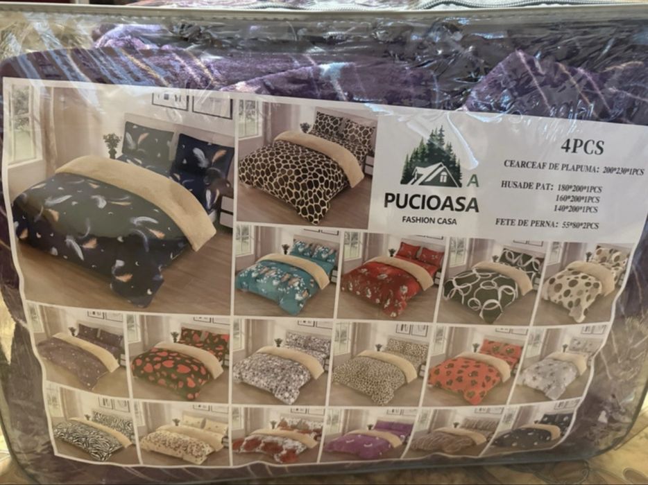 Lenjerie de pat (cu blanita) 4 piese