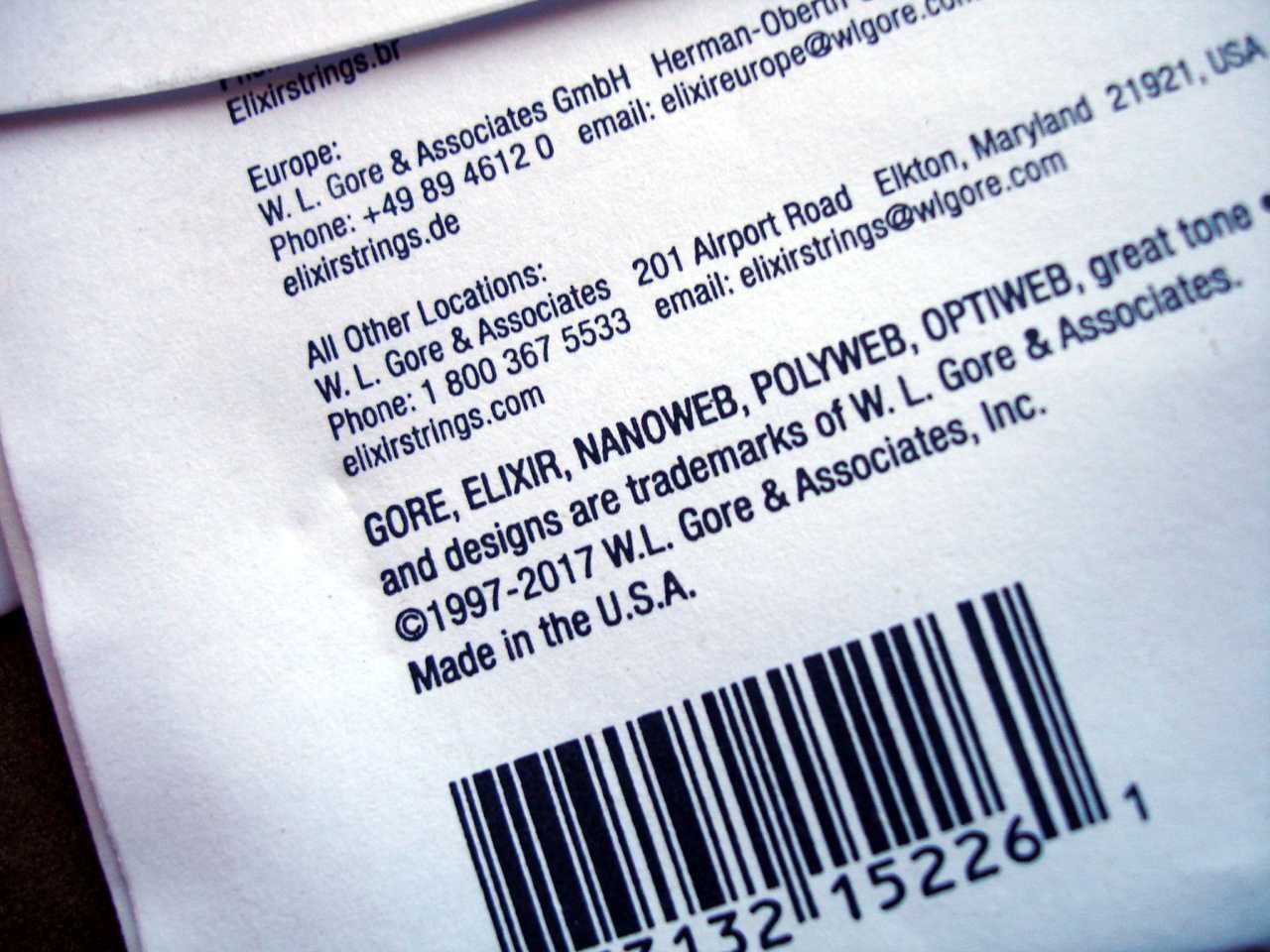 Elixir NANOWEB - струни за електрическа китара Made in USA