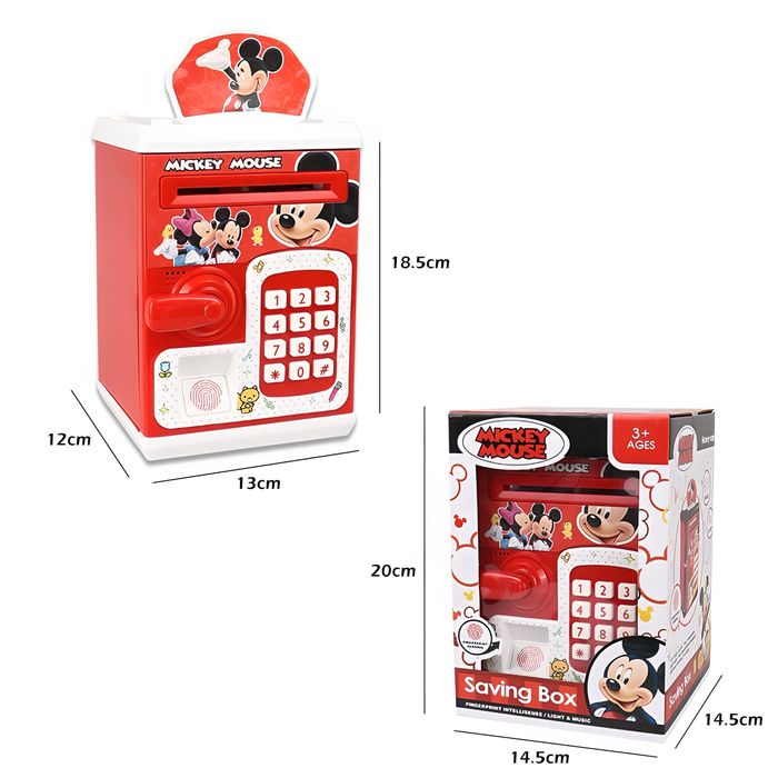 Детска касичка Мики/Мини Маус сейф за банкноти и монети с 4-ри цифрен