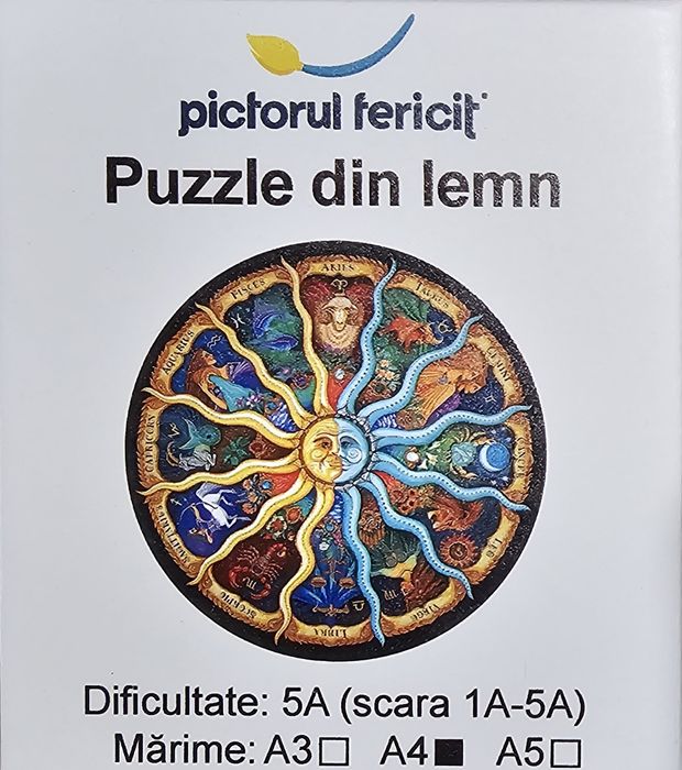 5  seturi Puzzle din lemn, Tigru, Leu, Zodiac, Bufnita