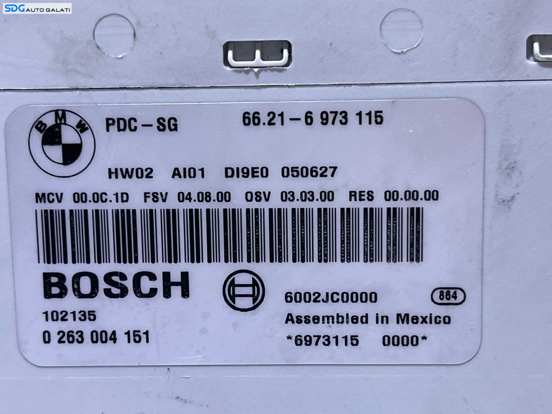 Unitate Modul Calculator Senzor Senzori Parcare Parktronic PDC BMW Seria 3 E90 E91 2005 - 2008 Cod 66216973115 6973115 0263004151 [L3472]