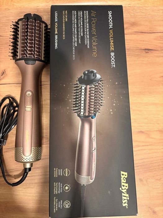 CA NOU !! Perie cu aer cald Air Power Rose-Gold 1000W AS95E BaByliss