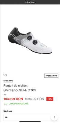 Pantofi /incaltaminte ciclism Shimano SH-RC702M, NOI, marimea 43