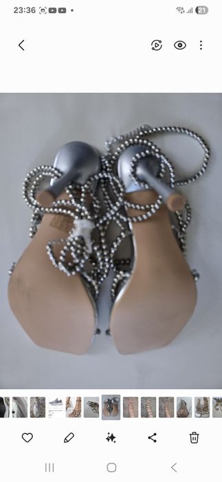 Sandale argintii noi