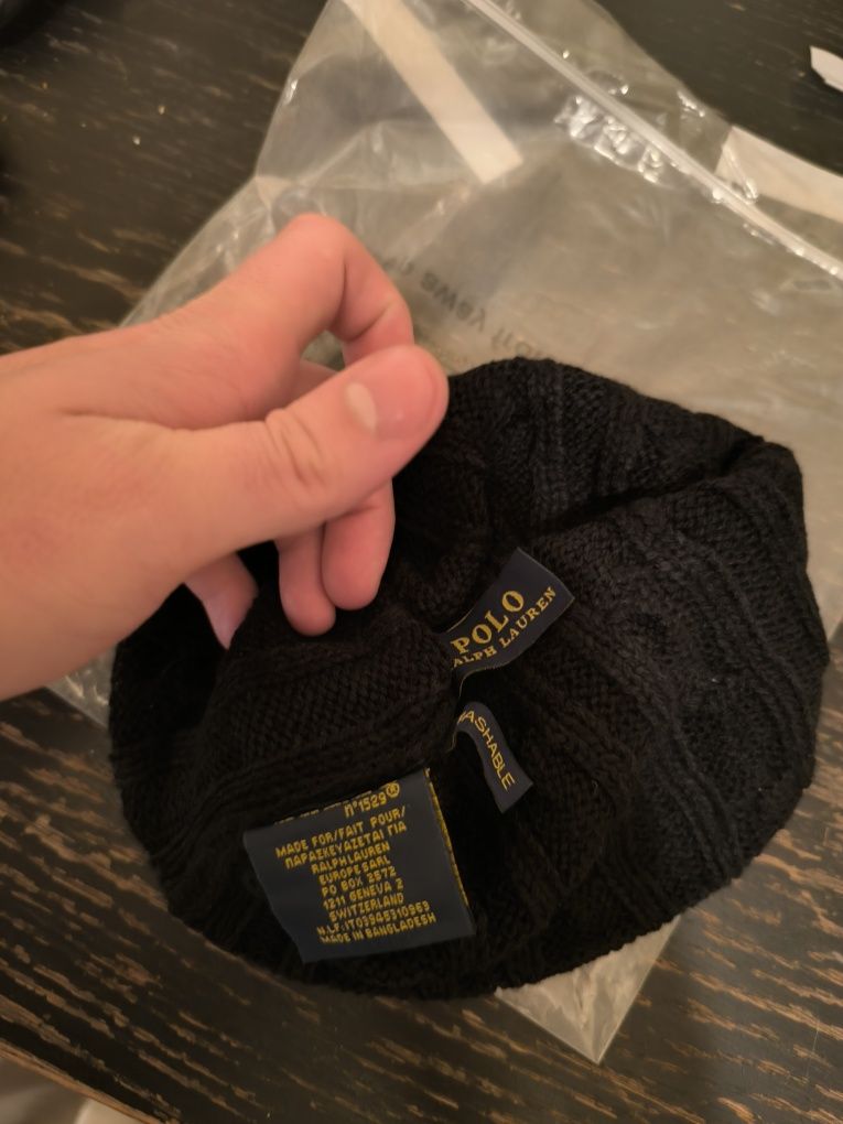 Căciulă Ralph Lauren neagra, mărime universală, calitate premium