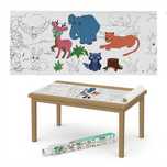 Rola hartie de colorat pentru copii XXL autoadeziva animale 300x38.5cm