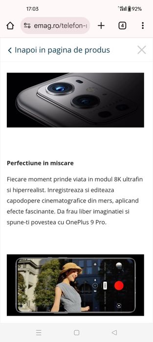 OnePlus 9 pro 12gb/256gb In stare noua