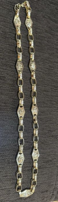 Lant Model Deosebit Tip Versace Placat Cu Aur