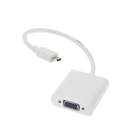 Кабель-адаптер microHDMI (M) -> VGA (15F). Новый. В упаковке.