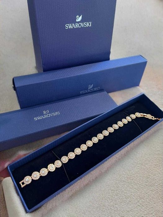 Bratara Swarovski Rose/Gold Una Angelic Premium