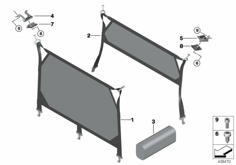 Set 2 plase despartitoare originale Bmw seria 1  E87 Cod 733147 15