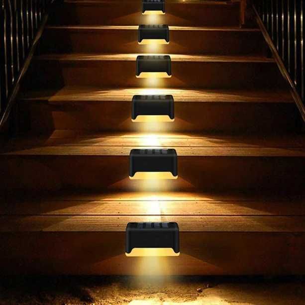Set 4, 8 sau 12 lampi solare de trepte scari balustrade terase