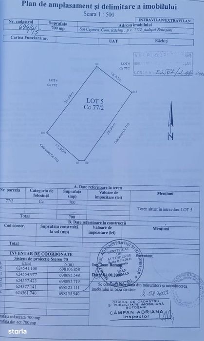 Teren intravilan 700mp Cișmea