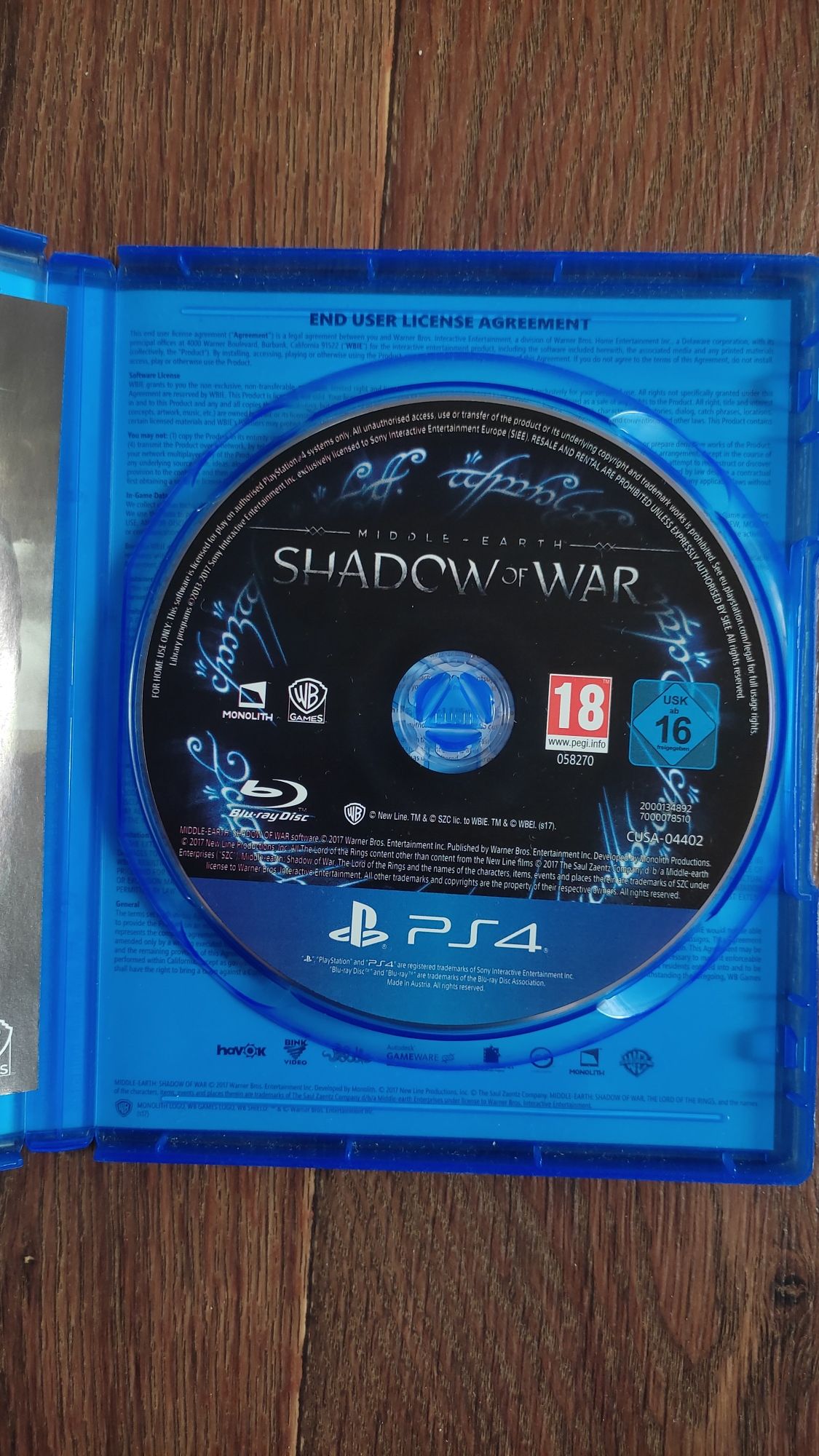 Middle Earth Shadow of war PS4