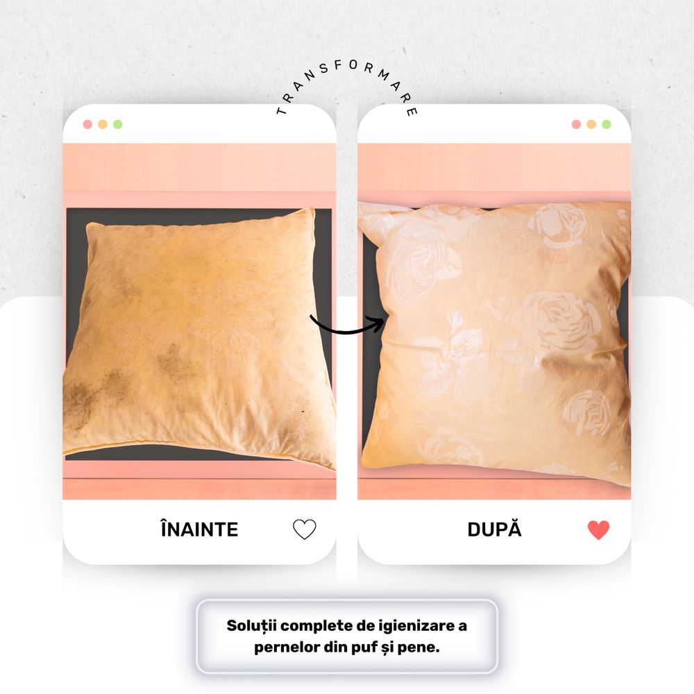 Curățătorie perne și pilote din puf/pene – Timișoara (pe loc!)