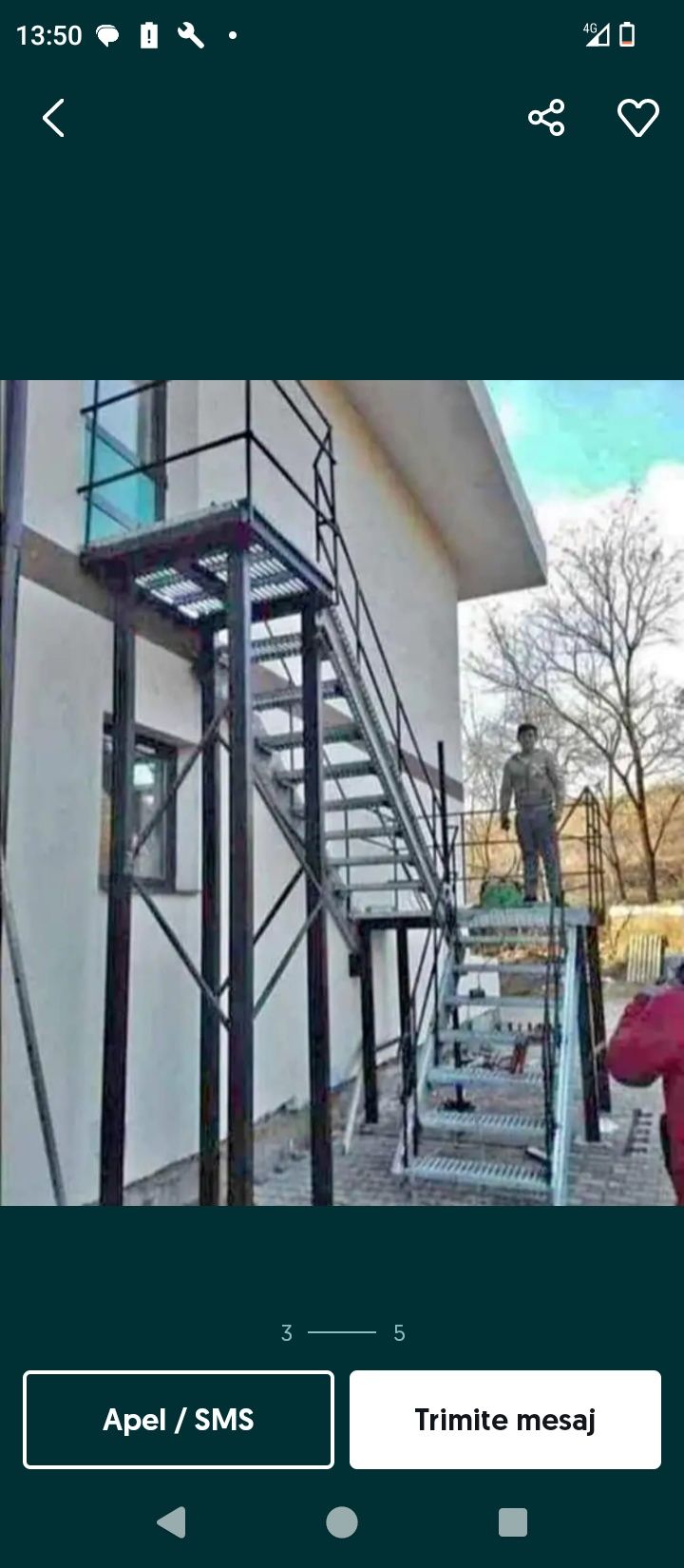 Scări metalice galvanizate