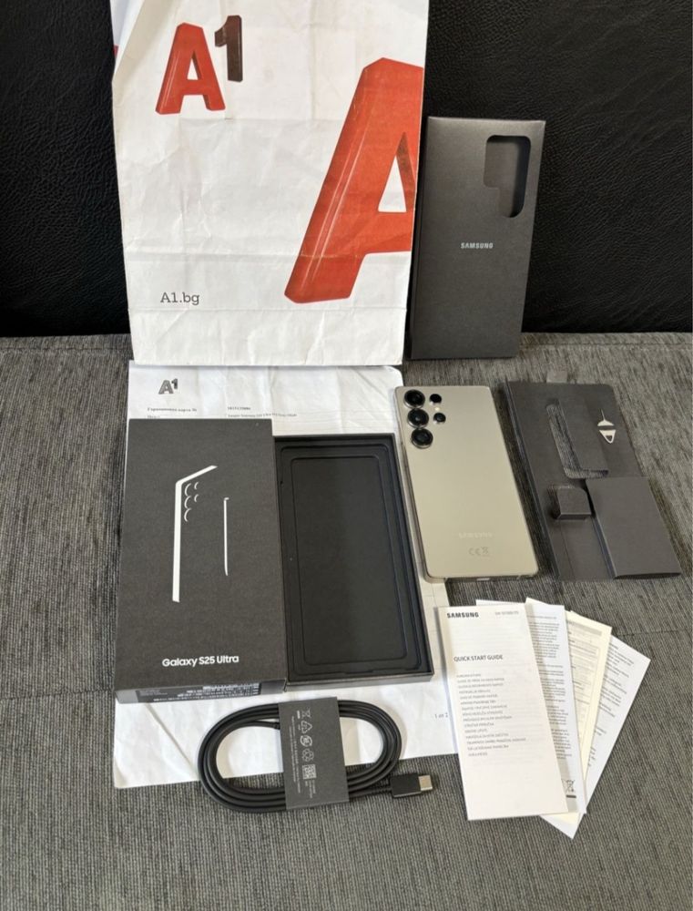 КАТО НОВ 512GB Samsung S25 Ultra A1 Гаранция 2027г. Gray / Сив