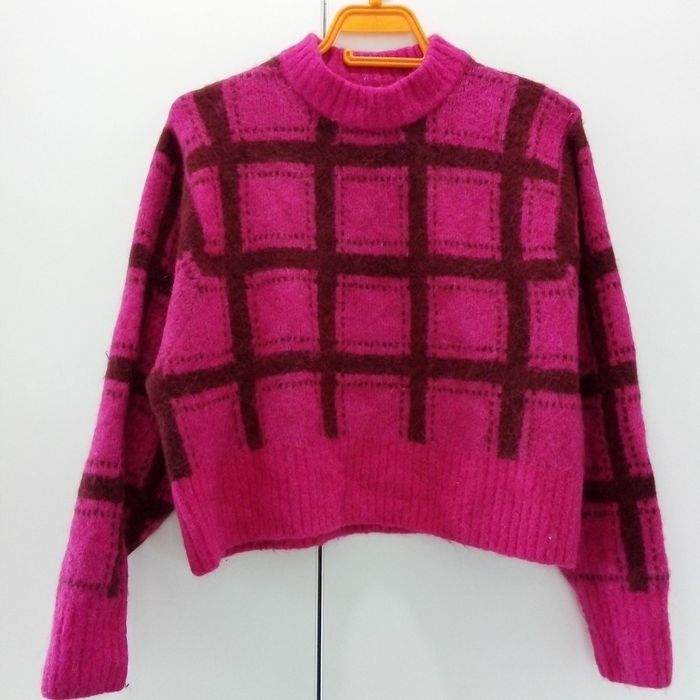 Monki crop плътен пуловер р-р М