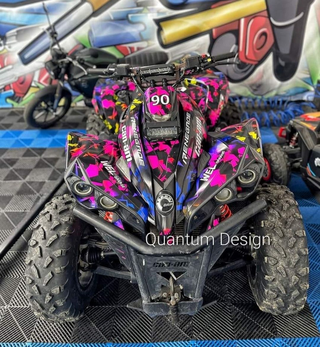 Autcocolant sticker atv can am renegade. Grafica colant kit  atv