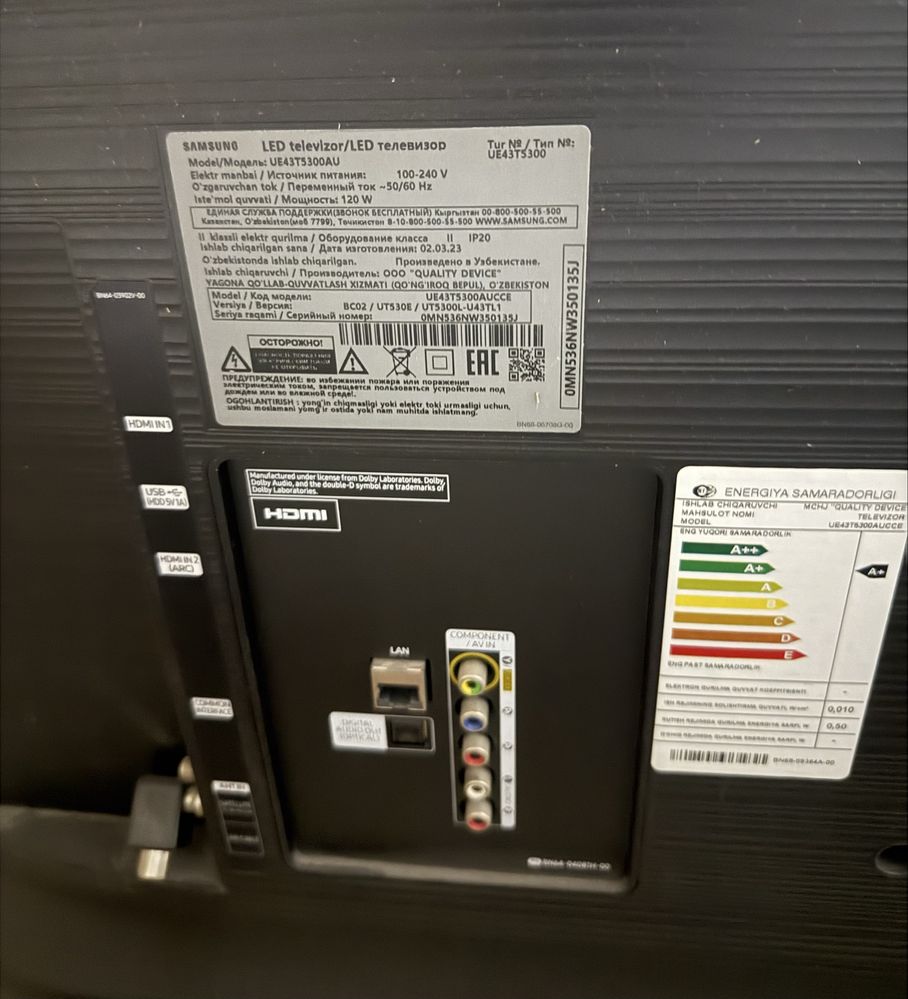 Телевизор Самсунг - Samsung ue43t5300au