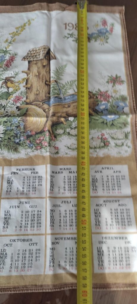 Кърпа/ пешкир - календар за 1985 година
