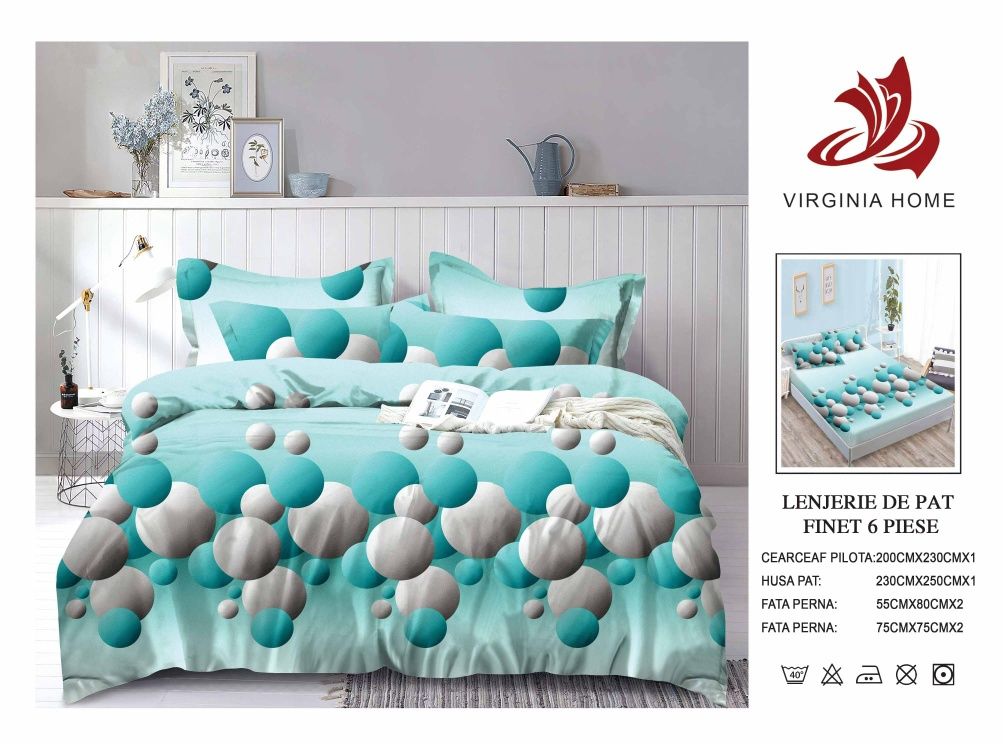 Lenjerie de pat FINET 6 piese – Calitate premium