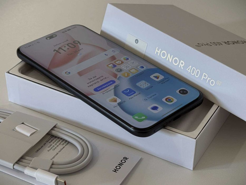 Бартер! Нов! Гаранция! Honor 400 Pro 512/12GB Midnight Black (Черен)