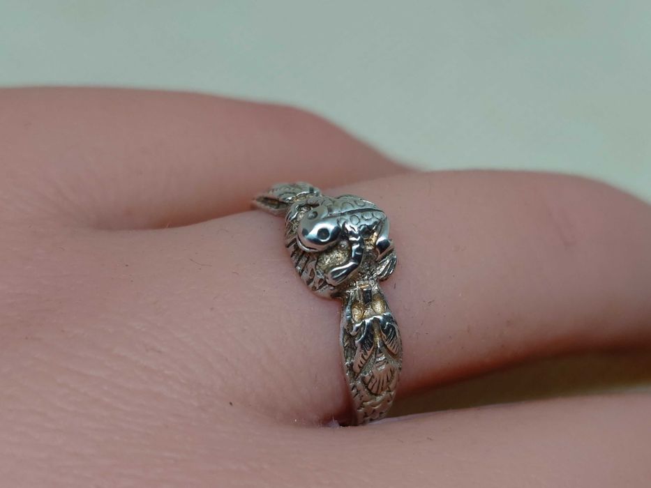 Inel din argint 925 cu broscuță – simbol noroc & prosperitate