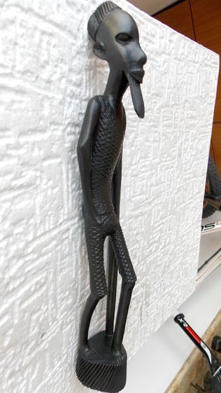 Statueta unicat sculptura abanos 36,5 cm arta africana,antichitati