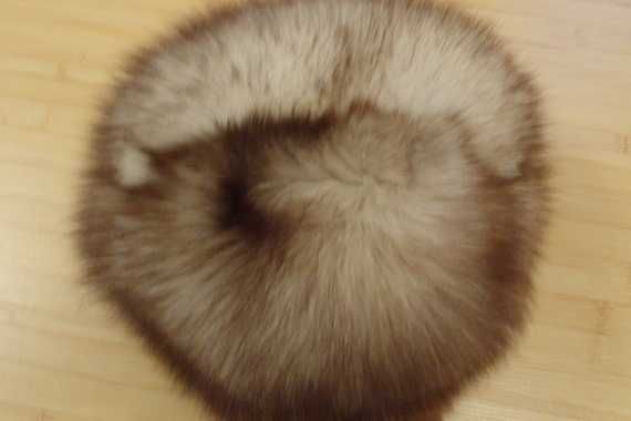 caciula tip spirală din blana de vulpe polara