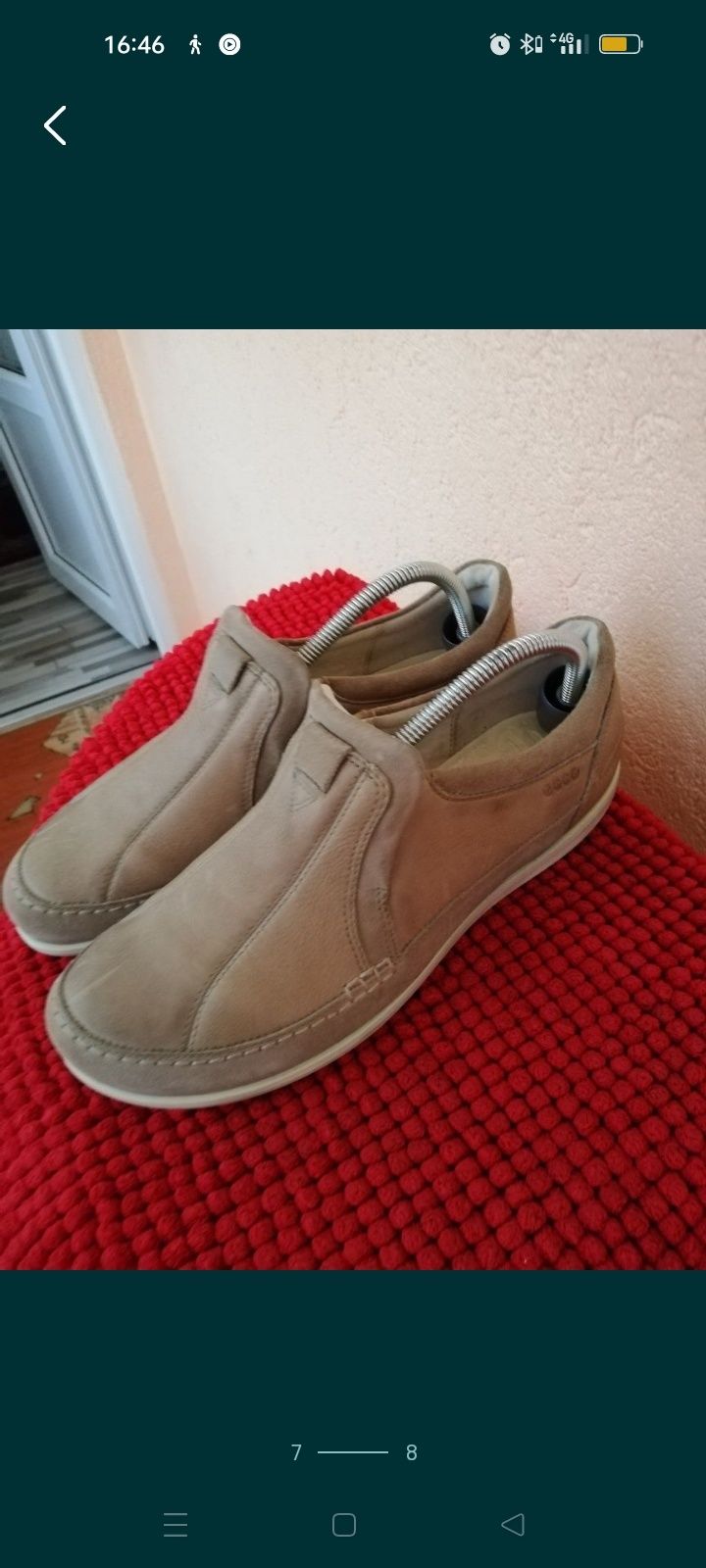 Pantofi Ecco nr 42 bărbați piele naturala