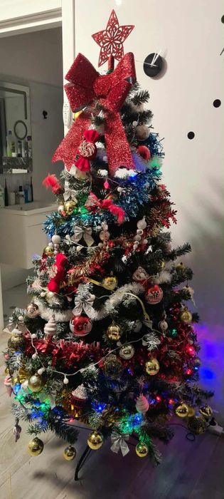 Brad artificial Kring Promo, 180 cm, suport metalic, Verde