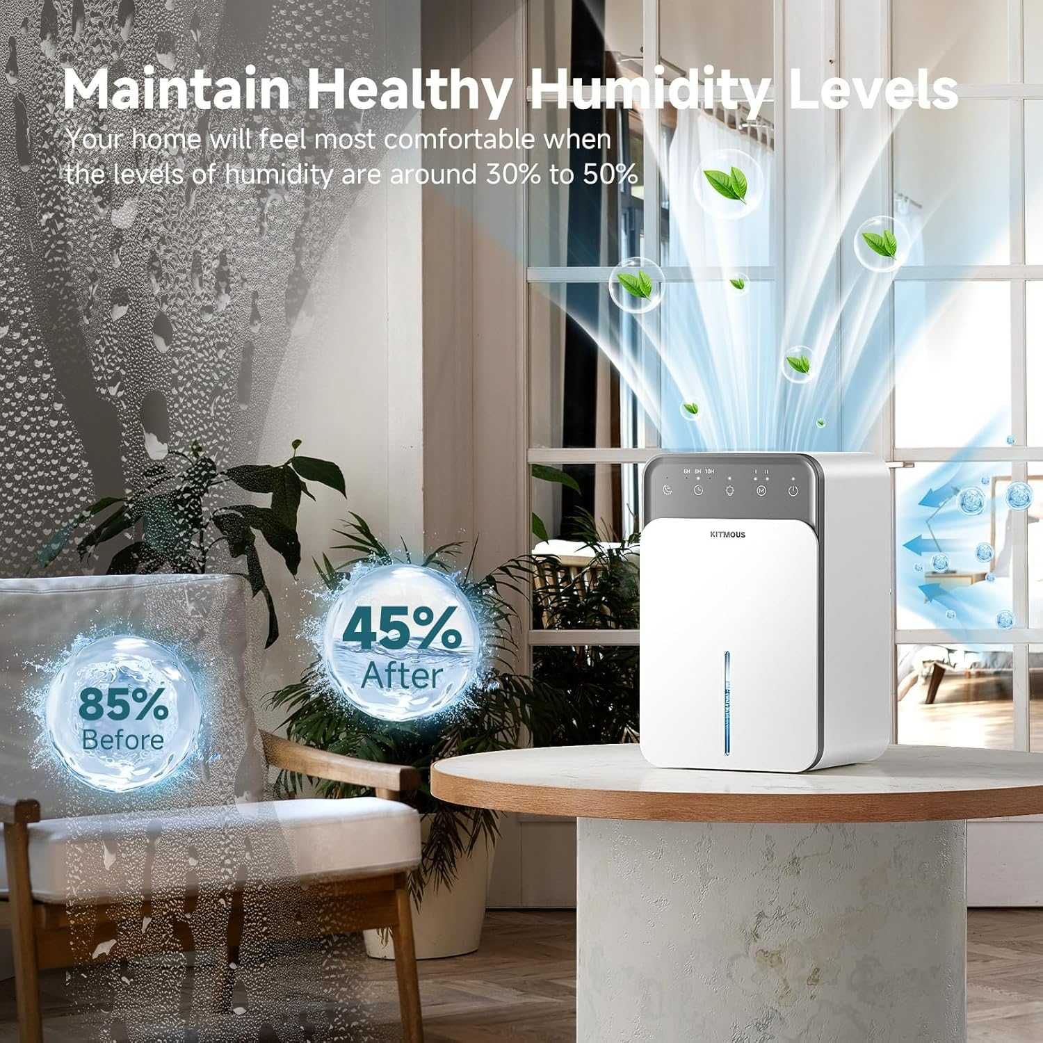 Изсушител, обезвлажнител за въздух KITMOUS, 1500 ml