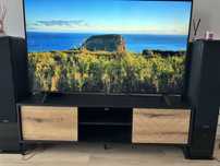 Comoda televizor negru/lemn