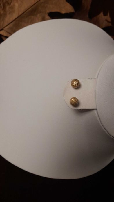 Cercei satinați aur 14 k, 585