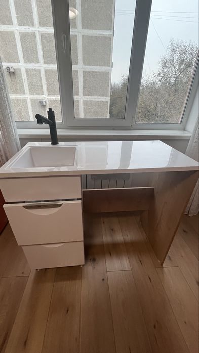 Тумба с раковиной под стиральную машину