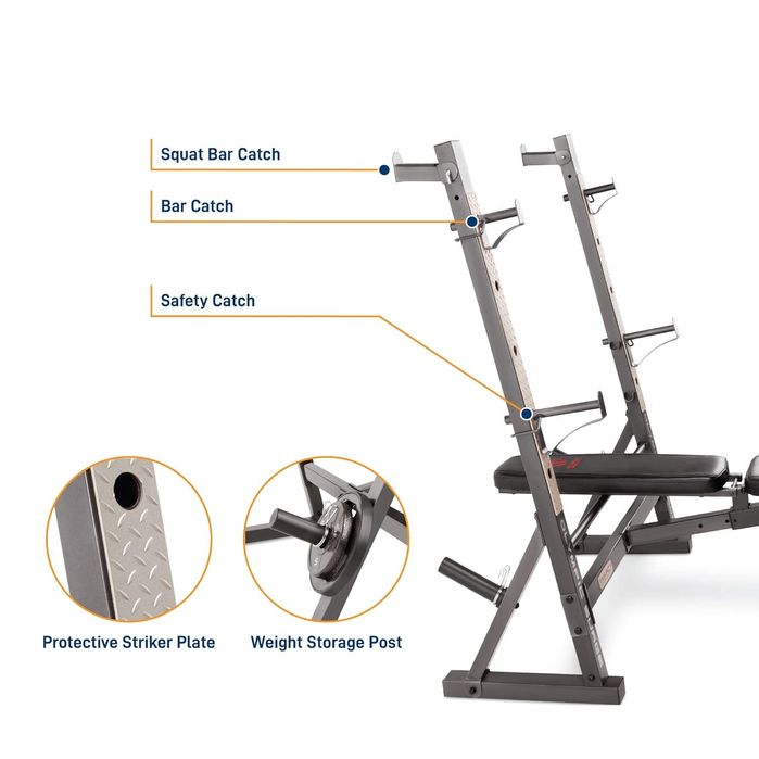 Banca multifunctionala, Zoco Body Fit®, Olympic Weight Bench, Negru