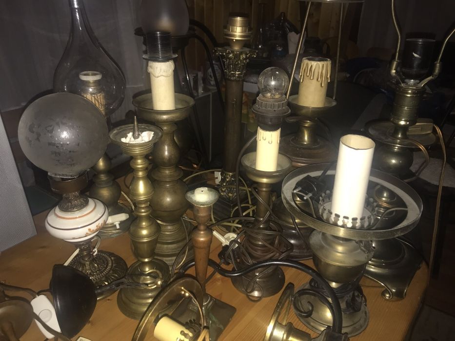 Антични Лампи и полилеи Уникални барокови от дърворезба ковано желязо