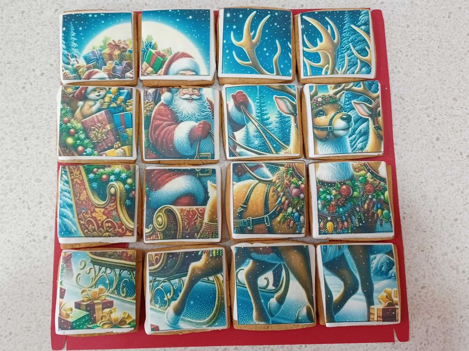 Коледни пъзели от меденки/ Подаръчни кутии с ръчно декорирани меденки