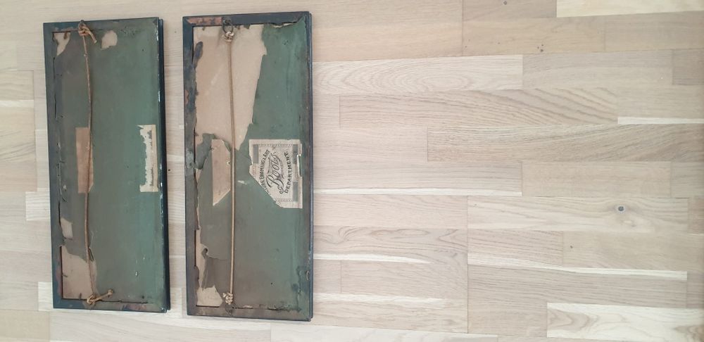 Set pereche tablouri litografii vintage colectie Anglia 1920