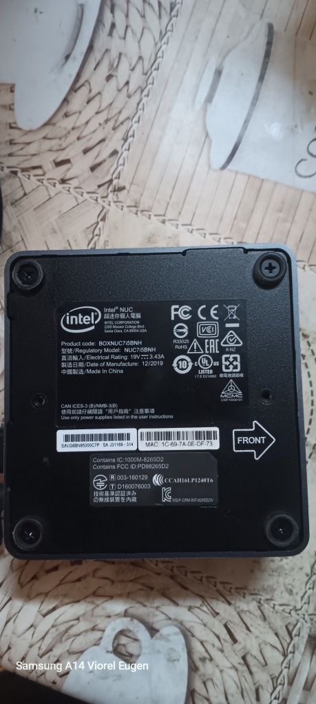 Mini PC Intel NUC Barebone NUC7i5BNH
