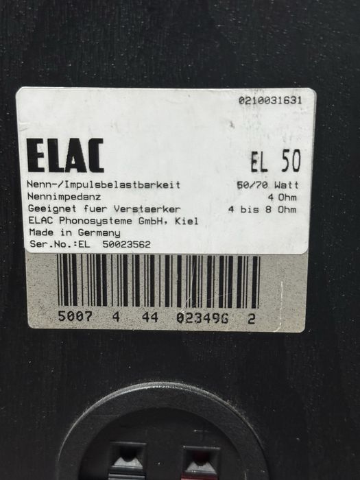 ELAC EL 50 – boxe bookshelf vintage, Made in Germany