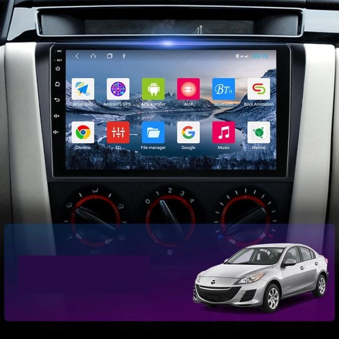 Navigatie Mazda 3 ( 2003 - 2010 ) Android Garantie Camera Marsarier