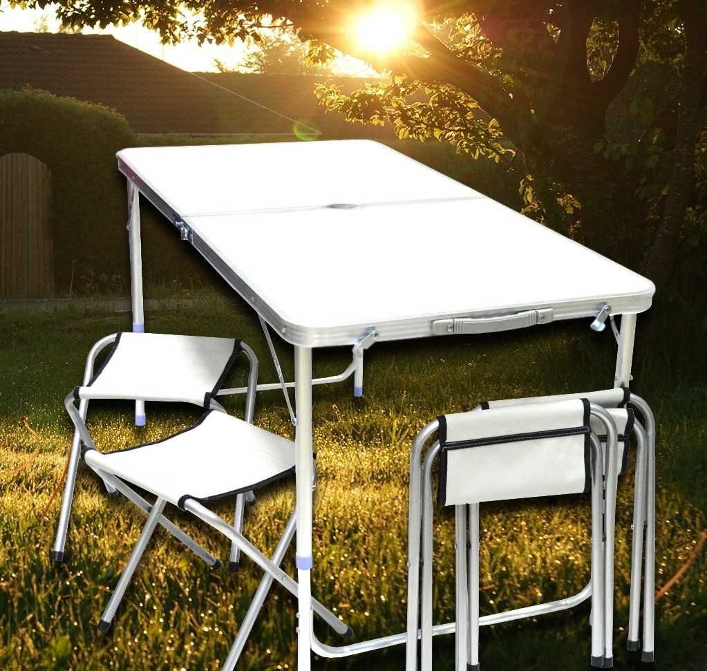 Сгъваема къмпинг маса с четири стола