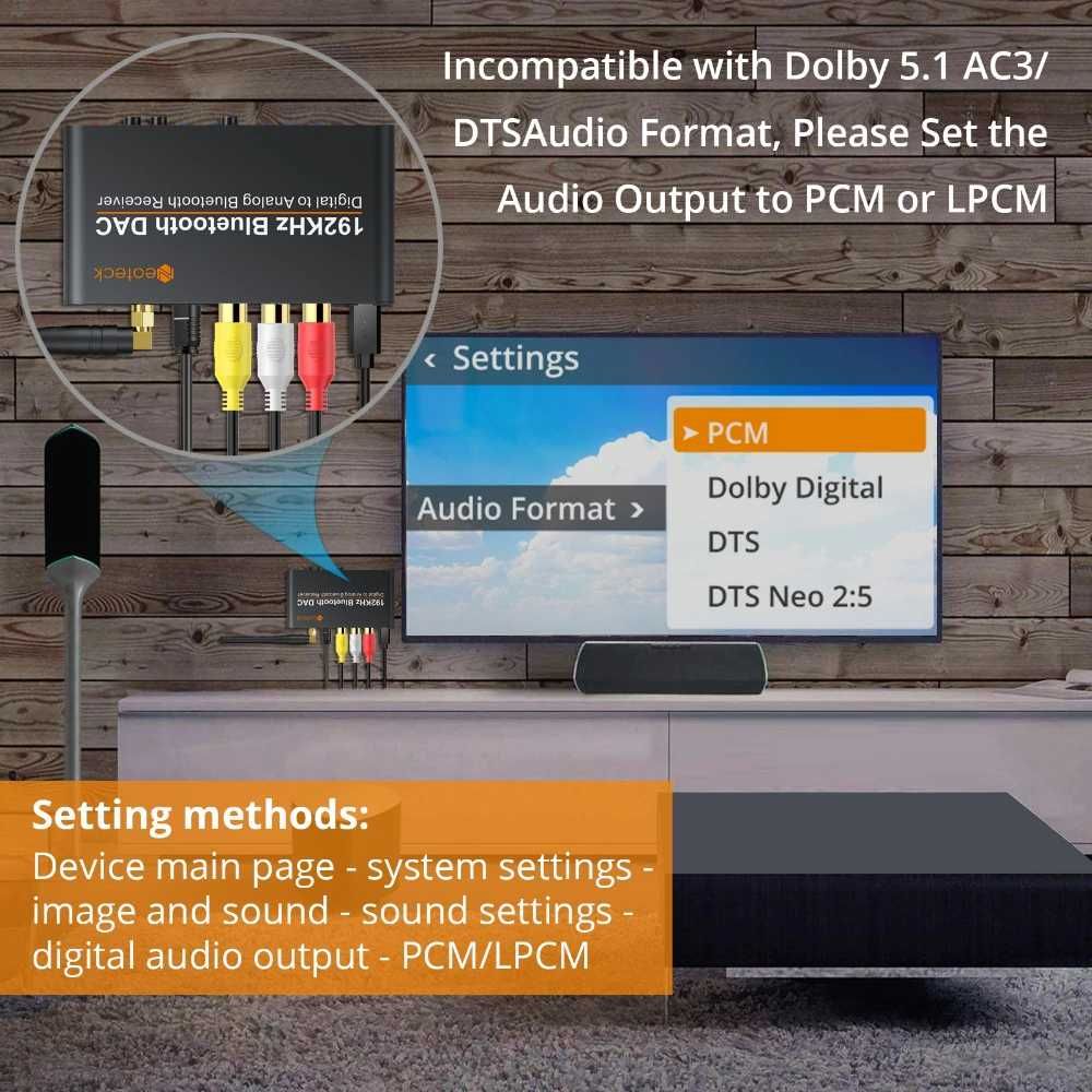 Цифрово аналогов аудио конвертор DAC/ДАК с Bluetooth/блутут и дистан