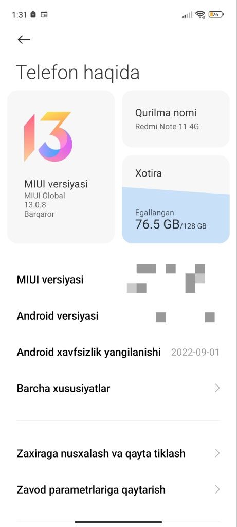 Redmi note 11 4g
